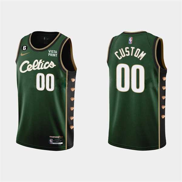 Men%27s Boston Celtics Active Player Custom Green 2022-23 City Edition Stitched Basketball Jersey